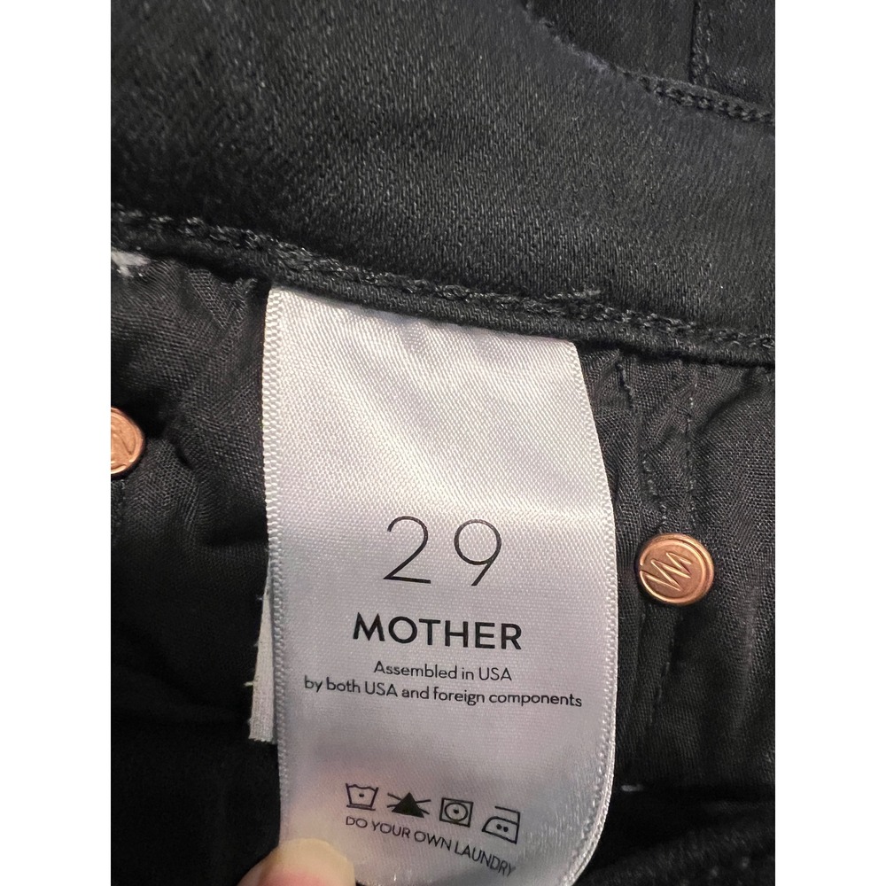 Mother The Weekender Flare Jeans Not Guilty Black Size 29 - Picture 6 of 9